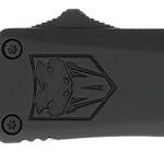CobraTec Knives SBFS3DNS FS-3  Small 2.75" OTF Drop Point Plain D2 Steel Blade, 4.25" Black Aluminum Alloy Handle