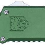 CobraTec Knives CTOTFUTODG Utility  OTF Plain Aluminum Blade, 3.38" OD Green Aluminum Handle