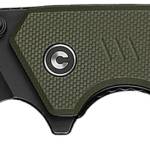 Civivi Knives C24012-2 Merit  3.28" Folding Drop Point Plain Black Stonewashed 14C28N Steel Blade, OD Green Textured G10 Handle
