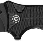 Civivi Knives C23080-1 Neurohaptic  EDC 3.74" Folding Clip Point Plain Black Stonewashed Nitro-V Steel Blade, Black Textured G10 Handle