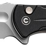 Civivi Knives C23053-3 Incindie  3.48" Folding Spear Point Plain Stonewashed 14C28N Steel Blade, Black Textured G10 Handle