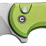 Civivi Knives C18026E-3 Praxis  3.75" Folding Drop Point Plain Satin Nitro-V Steel Blade, Lime Green Aluminum Handle
