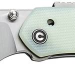 Civivi Knives C22036-2 Vision FG  3.54" Folding Tanto Plain Satin Nitro-V Steel Blade, Natural G10 Handle