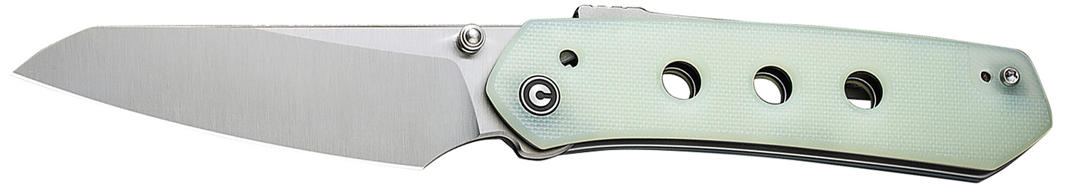 Civivi Knives C22036-2 Vision FG  3.54" Folding Tanto Plain Satin Nitro-V Steel Blade, Natural G10 Handle