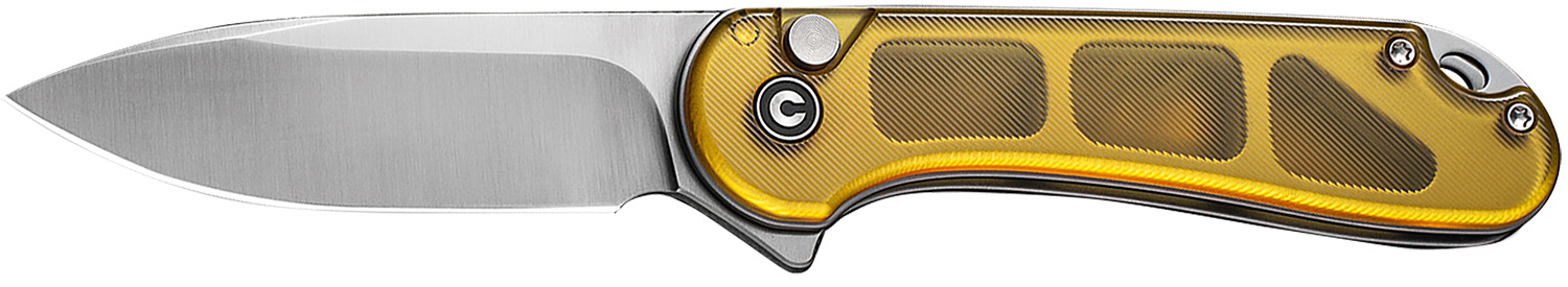 Civivi Knives C18062P-7 Elementum II  EDC 2.96" Folding Drop Point Plain Satin Nitro-V Steel Blade, Ultem Handle