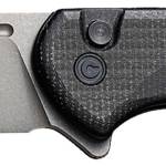 Civivi Knives C21006-1 Conspirator  3.48" Folding Plain Gray Stonewashed Nitro-V Steel Blade, Black Textured Micarta Handle