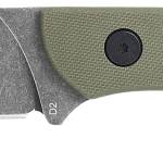 CobraTec Knives SD2DNSODGGEN2 Skinner Gen II 3.50" Fixed Plain Stonewashed D2 Steel Blade, 4.31" OD Green Textured G10 Scales Handle w/Finger Ring