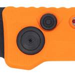 CobraTec Knives CTIFRORG Inferno 3.50" OTF Tanto Plain Black TiCN D2 Steel Blade, 4.75" Blaze Orange Textured Handle