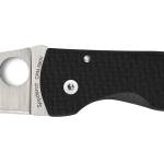 Spyderco C264CFP MicroJimbo  2.45" Folding Wharncliffe Plain Satin CPM S90V Blade, Black Textured Carbon Fiber Handle