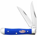 Case 16401 Trapper  Tiny Folding Clip Point/Spey Plain Tru-Sharp SS Blade, Smooth Royal Blue Synthetic Handle