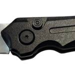 Xcaliber Knife Company  Switch Blade  3.50" Folding Tanto Plain Stainless D2 Steel Blade, 4.75" Black Aluminum Handle