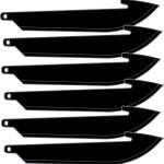 OUTDOOR EDGE 3.5" REPLACEMENT - BLADES 6-PACK BLACK BLADES