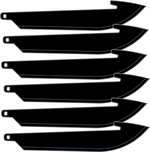 OUTDOOR EDGE 3.5" REPLACEMENT - BLADES 6-PACK BLACK BLADES