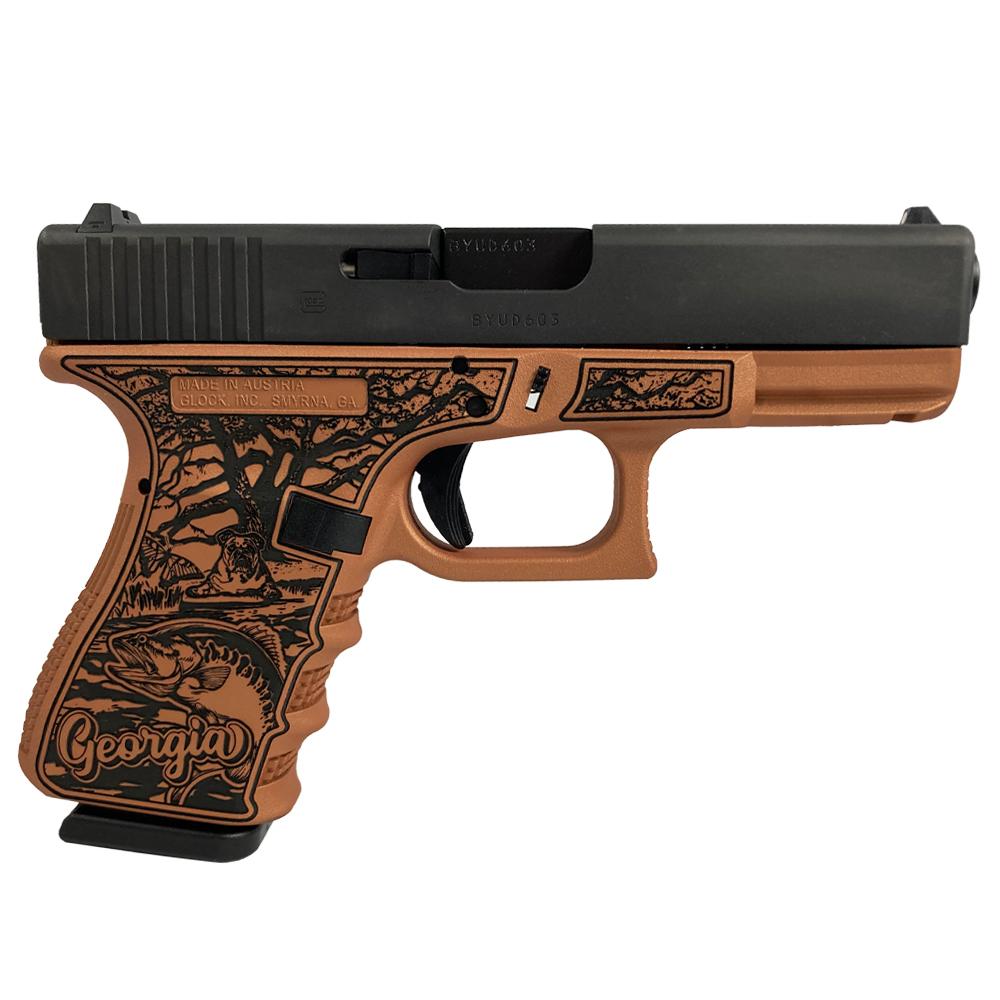 Glock 19 Gen 3 Custom "Georgia Clay" Handgun 9mm Luger 15rd Magazines (2) 4.02" Barrel Austria Made