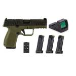Rost Martin RM1C Handgun Bundle 9mm Luger 15rd (4) Magazines 4" Barrel OD Green Viridian Red Dot Pistol Case