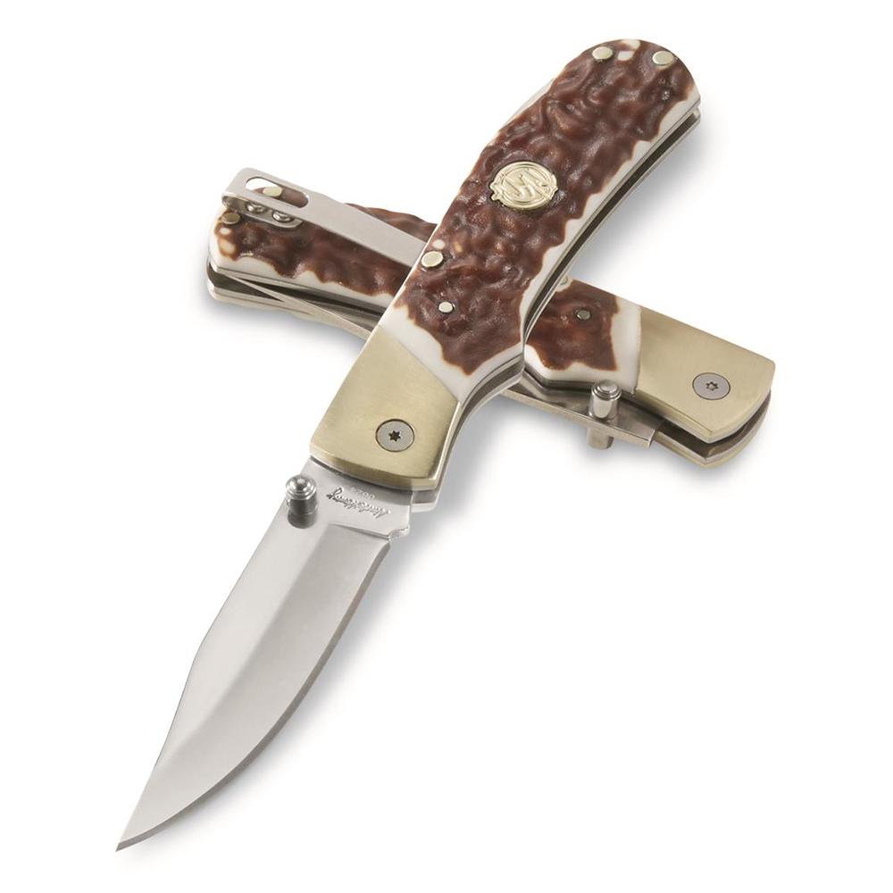 Uncle Henry Next Gen 7UH Folding Knife 3" Clip Point Blade Staglon Clamshell