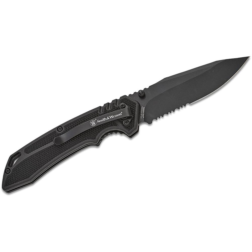 Smith & Wesson Special Ops Folding Knife 3.5" Clip Point Blade Black Box