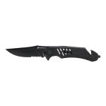 Smith & Wesson Extreme Ops Folding Knife 3-1/2" Clip Point Blade Black with Glass Breaker and Strap Cutter