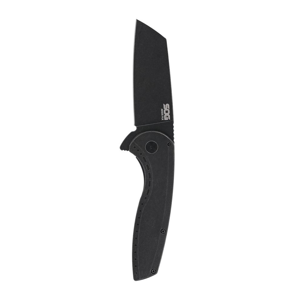 SOG Knives Aegis FLK 2.0 Folding Knife 3-1/4" Wharncliffe Blade Black Blister