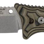 Hogue 35278 EX-F02  4.50" Fixed Clip Point Plain Tumble Polish 154CM SS Blade/ G-Mascus Green G10 Handle