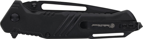 S&W KNIFE EXTREME OPS 3" TANTO - W/GLASS BREAKER BLACK/BLACK