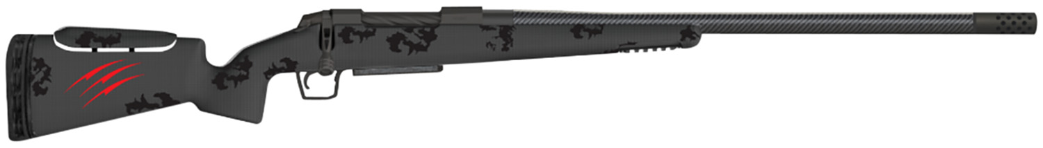 Fierce Firearms FCTRXP7SAUM22BBO CT Rival XP 7mm SAUM 3+1 (Detachable Mag) 22" C3 Carbon Fiber, Black Titanium Rec, Blackout Camo Carbon Fiber Rival Stock with Adj. Cheek Piece, Radial TI Muzzle Brake