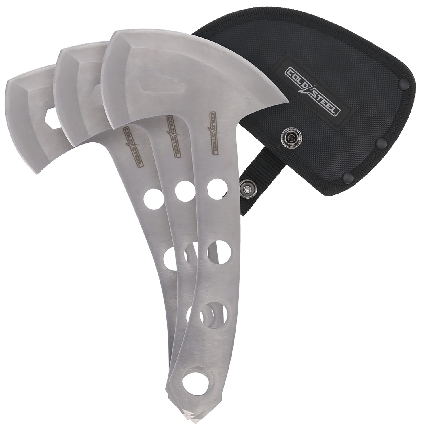 Cold Steel CSTH50AX3PK Throwing Axes  5" Plain 420 Stainless Steel Blade Set of 3