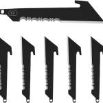 Outdoor Edge RRUS30K6C Replacement Blades  6 3" Black Utility Serrated 420J2 SS Blades