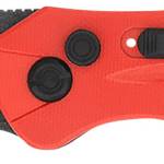 CobraTec Knives REDDIABLOAUTO Diablo  3.50" Folding Black Stonewashed D2 Steel Blade, 4.75" Red Textured G10 Scales Handle