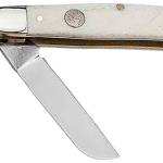 Boker 110854 Stockman Traditional Medium Clip Point/Sheepsfoot/Spey Plain D2 Steel Blade Smooth White Bone Handle