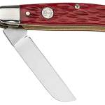 Boker 110855 Stockman Traditional Medium Clip Point/Sheepsfoot/Spey Plain D2 Steel Blade Red Jigged Bone Handle