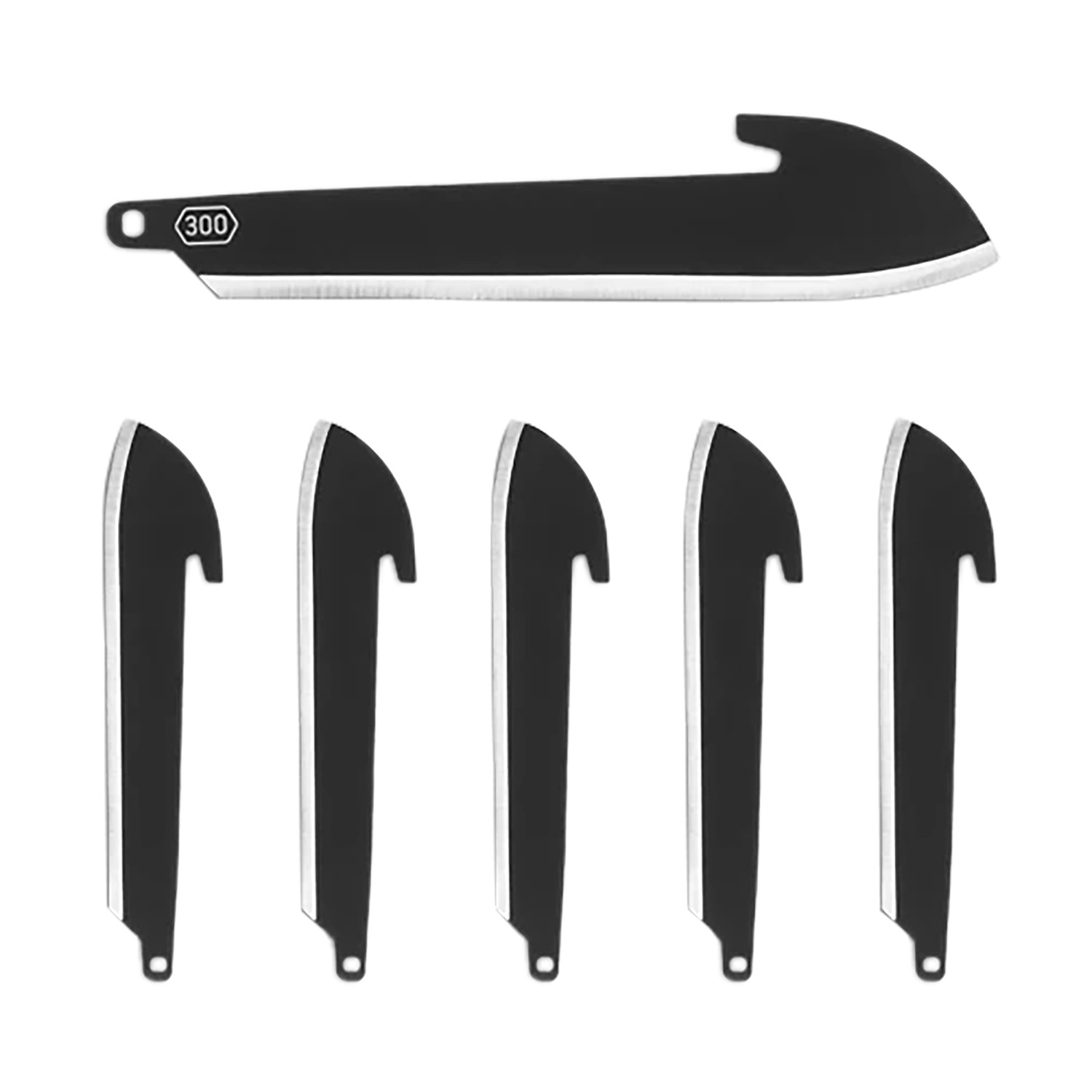 Outdoor Edge RRSF30K6C   3" Sheepsfoot Plain Black Oxide 420J2 SS Blade 6 Blades