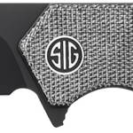 Sig Sauer Knives VA9BB Validus  3.78" Folding Drop Point Plain Black PVD M390 Steel Blade, 4.76" Black Textured G10 Handle