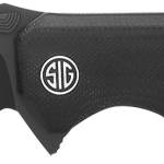 Sig Sauer Knives VA9BBS Validus  3.78" Folding Drop Point Part Serrated Black PVD M390 Steel Blade, 4.76" Black Textured G10 Handle