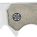 Sig Sauer Knives KA7SG Karak  3.25" Folding Wharncliffe Plain Black PVD Nitro-V Blade, 4" Green Canvas Micarta Handle