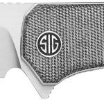 Sig Sauer Knives XI6SB Xiphos  3.40" Folding Modified Tanto Plain Satin Nitro-V Blade, 4.20" Salt & Pepper Micarta Handle