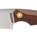Woox BU.KNF030.01 Bad Boy  2.75" Plain Drop Point D2 Steel Blade American Walnut w/ Brass Hardware Handle 6.25" OAL