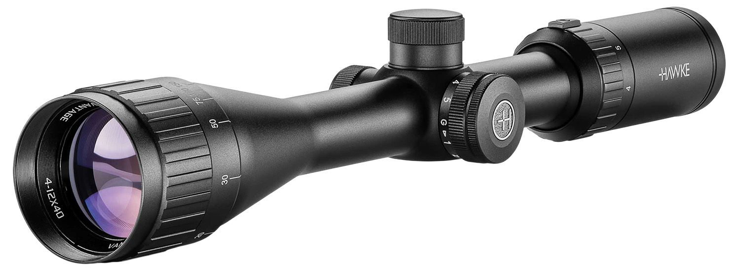 Hawke Sport Optics 14241 Vantage IR Riflescope Black 4-12x40mm 1" Tube Illuminated Red/Green Rimfire 17 HMR Reticle