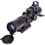 Firefield FF13071K RapidStrike Kit Matte Black 1-4x24mm, 30mm Tube 5 MOA Illuminated Black/Green/Red Circle Dot Reticle