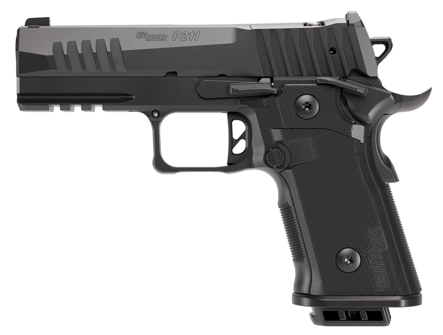Sig Sauer 211CA9GT410 P211 GT4 Carry Frame 9mm Luger 10+1 4.20" Black Barrel, Black Nitron Stainless Steel Optic Ready/Serrated Slide & Stainless Steel Frame w/Beavertail & Picatinny Rail, G10 Grip Pa