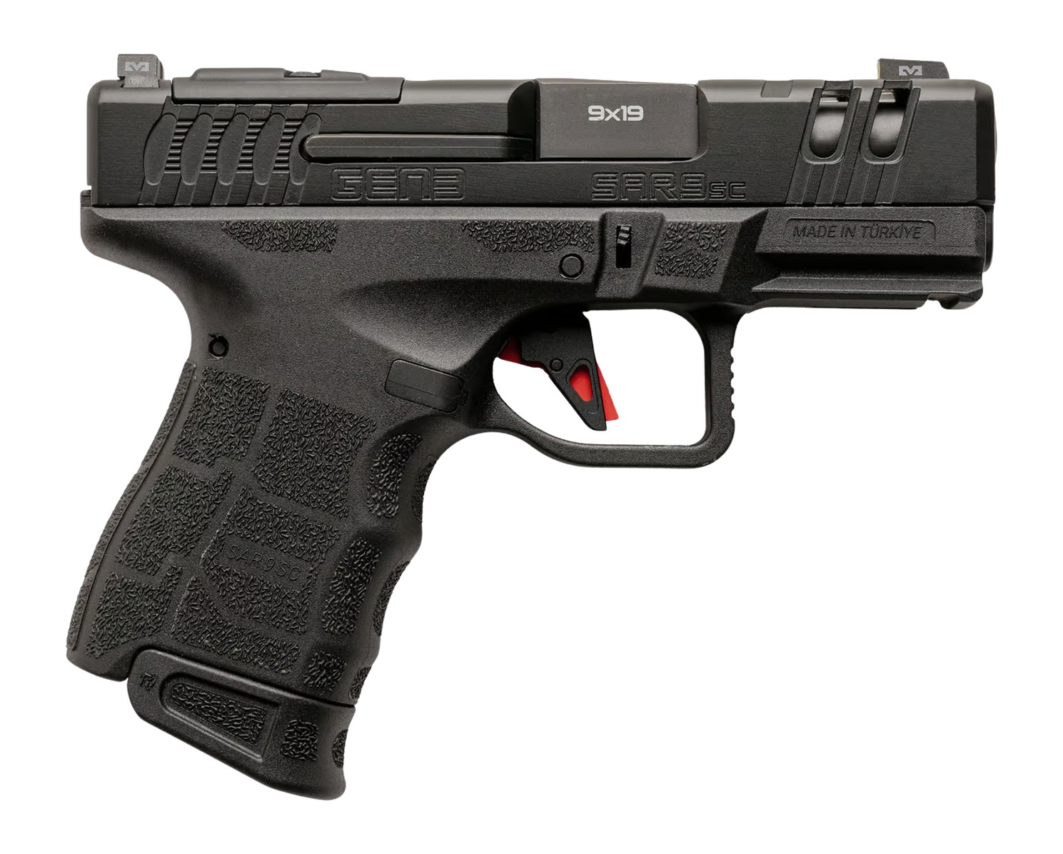 SAR USA SAR9SCG3BL10   SAR9  9MM 10+10 SUBCOMP BLK