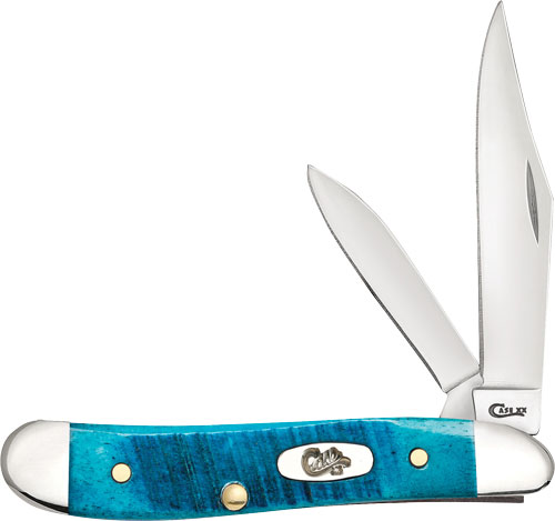 CASE KNIVES CARIBBEAN BLUE - BONE SAWCUT JIG PEANUT