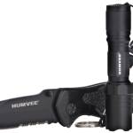 Humvee Adventure Gear HMVKCER1 Rescue Combo 3.25" Folding Spear Point Part Serrated Stainless Steel Blade Black Aluminum Handle Features Glass Breaker/Pocket Clip/Seatbelt Cutter
