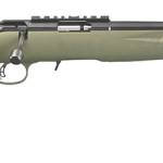 Ruger 8335 American Rimfire Sports South Exclusive Full Size 22 WMR 9+1 18" Satin Blued Threaded Barrel & Alloy Steel Receiver w/Scope Rail, Green Fixed Synthetic Stock, Right Hand