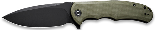 CIVIVI KNIFE PRAXIS 3.75"   OD - GREEN G10/BLACK STN CLAM PACK