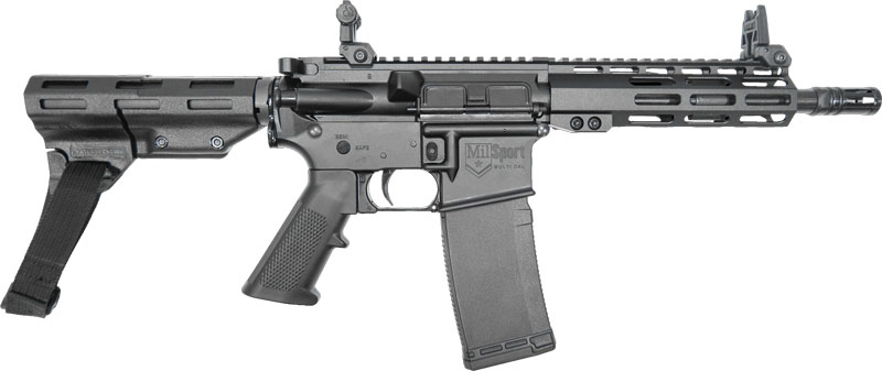 ATI MILSPORT PISTOL 300AAC - 30RD 8.5" A2 PISTOL GRIP BRACE