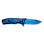 Sarge Knives Phase Folding Knife 2-1/2" Drop Point Blade Blue Tin