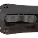 Steel River Knives A163BD Spartan  3.50" OTF Dagger Plain Black/Silver 440C SS Blade/ Black w/Carbon Fiber Inlay Aluminum Zinc Alloy Handle