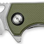 CobraTec Knives CTCLNHRBLK Wolverine  3.12" OTF Drop Point Plain Satin TiCN D2 Steel Blade, 4.25" Green Textured G10 Handle