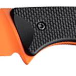 Hogue 35864 Extrak 3.30" Fixed Clip Point Plain Blaze Orange Cerakote CPM M4 Tool Steel Blade, Black Textured G10 Scales Handle